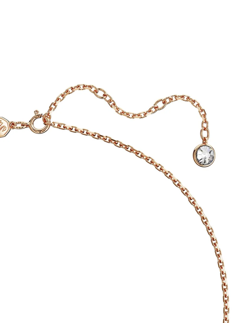 SWAROVSKI Iconic Swan Pendant Rose-Gold Tone Plated Necklace