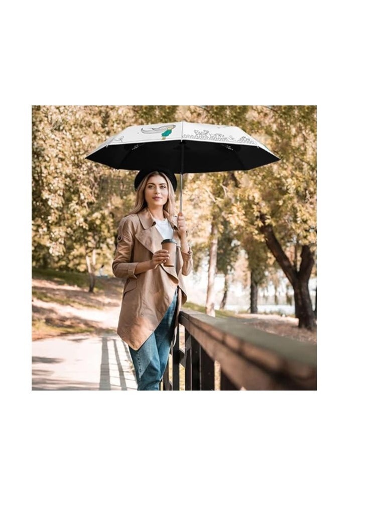 SYOSI - Travel Umbrella Compact Sun Protection Cute Pattern Portable Umbrella UV Small Umbrella Windproof Lightweight Folding Automatic Umbrella Travel Rain Umbrella For Walking Women Girls Kids - Image 1