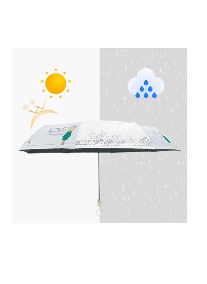 SYOSI - Travel Umbrella Compact Sun Protection Cute Pattern Portable Umbrella UV Small Umbrella Windproof Lightweight Folding Automatic Umbrella Travel Rain Umbrella For Walking Women Girls Kids - Image 1