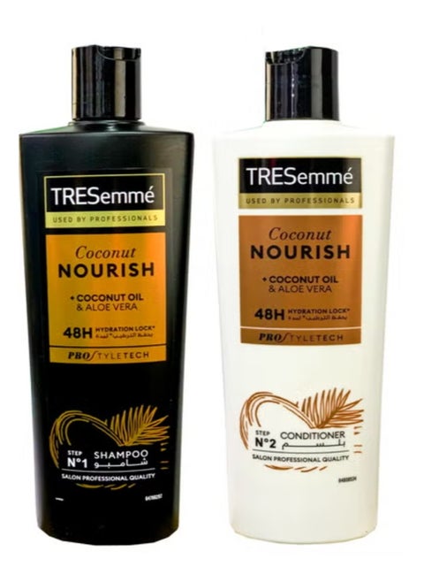 Tresemmé Shampoo With Coconut Oil & Aloevera 400 Ml + Tresemmé Conditioner 400 Ml