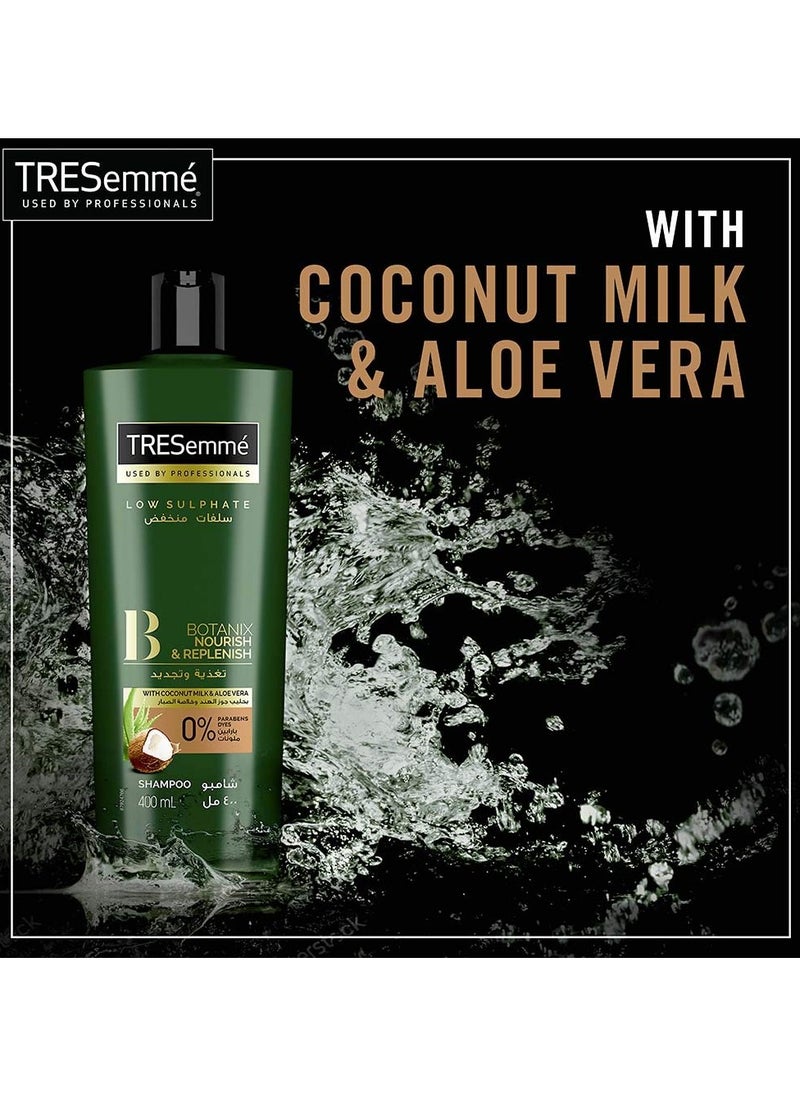 TRESemmé - Tresemmé Shampoo Botanix  With Coconut Milk & Aloevera 400 Ml + Tresemmé Conditioner 400 Ml - Image 1