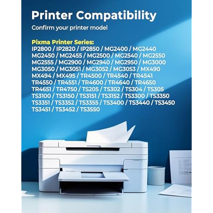 PG 545 XL BLACK REPLACEMENT FOR CANON PRINTER CARTRIDGES 545 MULTIPACK BLACK FOR MX495 CARTRIDGES FOR PIXMA TS3350 MG2550S TS3150 TR4550 MG3050 TR4551 MG2950 MX490 MG2555S (2 BLACK) - Image 3