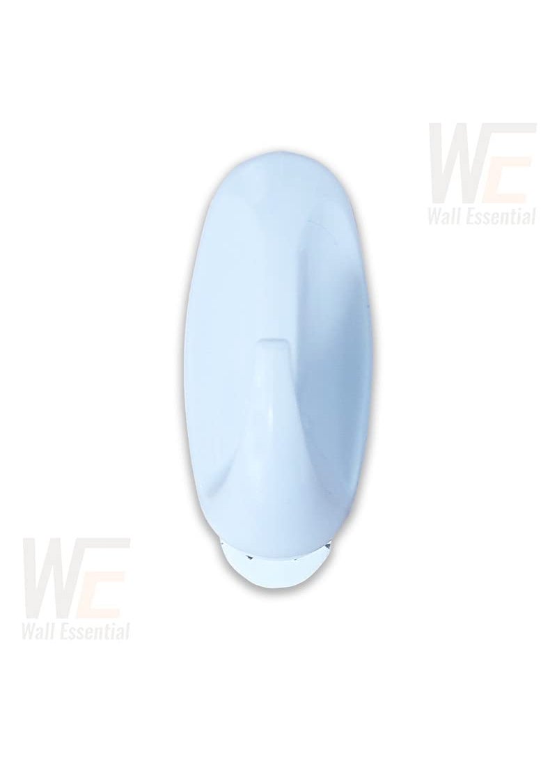 Wall Essential Wall Essential Adhesive Wall Hooks Reusable Utility Wall Hook for Kitchen Bedroom Bathroom Pack of 3 Pcs Sticky Wall Hooks One Pcs Holds Strongly Up to 1 kg 3 Pcs Model Oval Size Medium  - Image 2