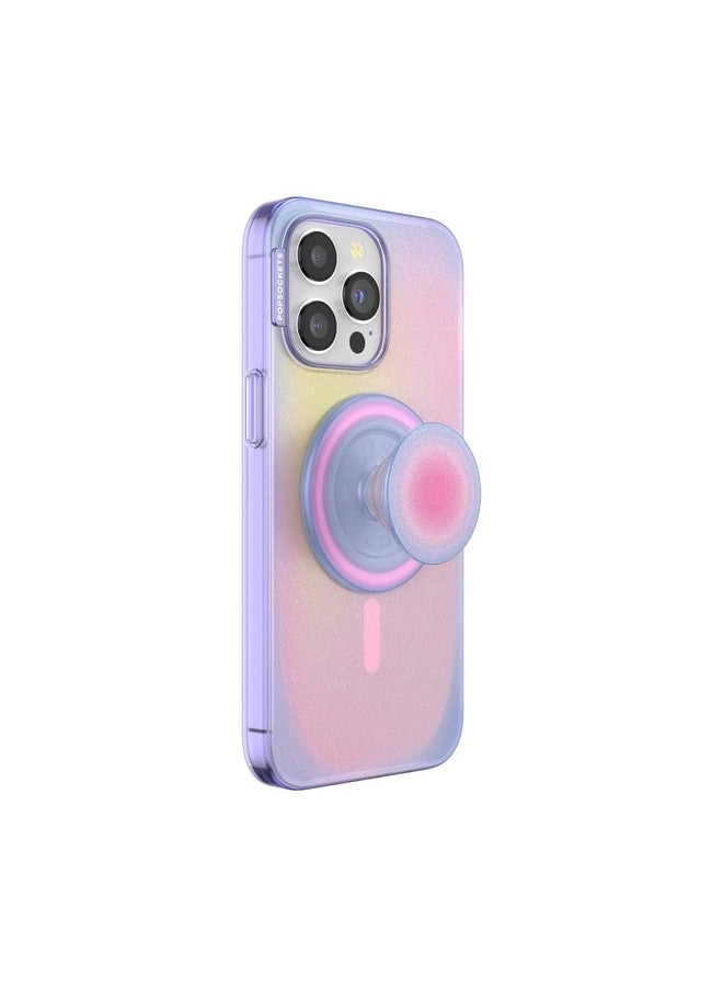 POPSOCKETS PopSockets iPhone 15 Pro Max Case with Round Phone Grip Compatible with MagSafe, Phone Case for iPhone 15 Pro Max, Wireless Charging Compatible - Aura  - Image 1
