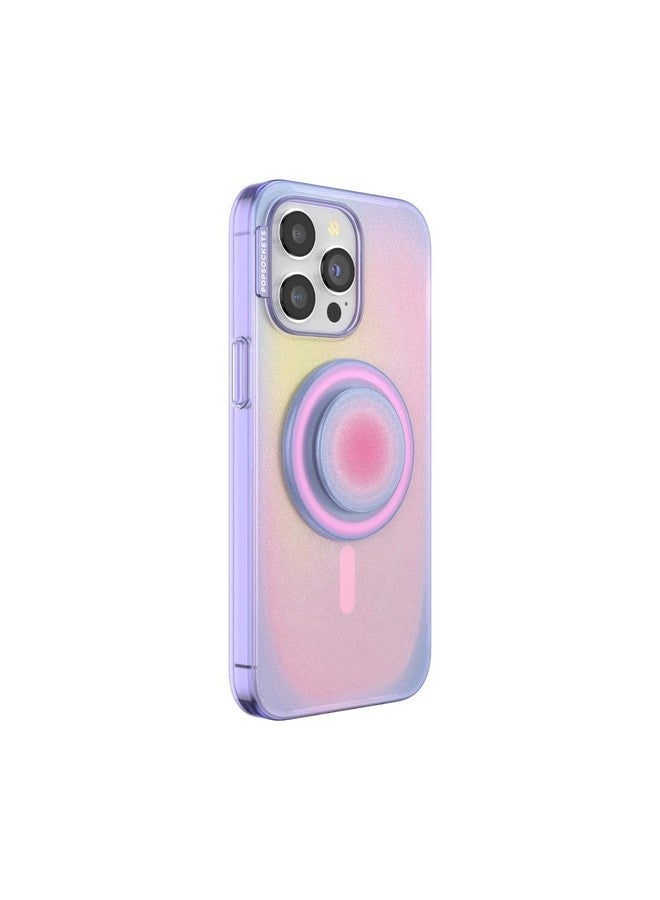 POPSOCKETS PopSockets iPhone 15 Pro Max Case with Round Phone Grip Compatible with MagSafe, Phone Case for iPhone 15 Pro Max, Wireless Charging Compatible - Aura  - Image 2