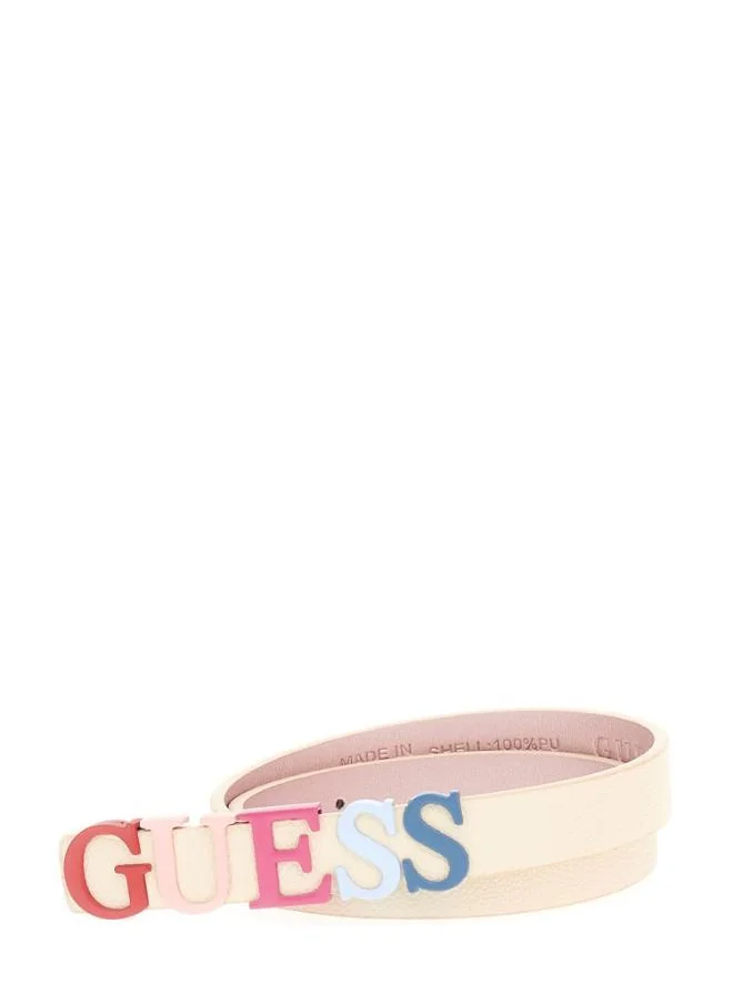 جس Logo Allocated Hole Belt