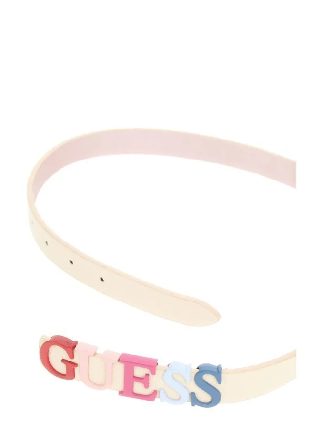 جس Logo Allocated Hole Belt