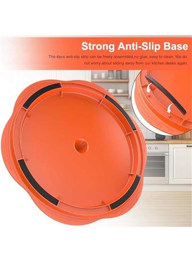 Chicken Shredder with Separate Plate, Large Meat Shredder Tool Twist with Transparent Lid&Brush, Visible Manual Chicken Breast Shredder, Dishwasher Safe, Ergonomic Handle, Easy to Clean (Orange) - Image 3