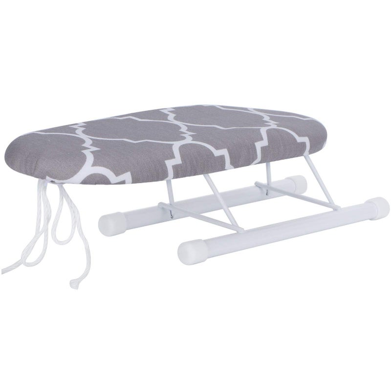Foldable Mini Ironing Board For Sleeves Cuffs Collars Portable Travel And Home Use Classic Grid - Image 2