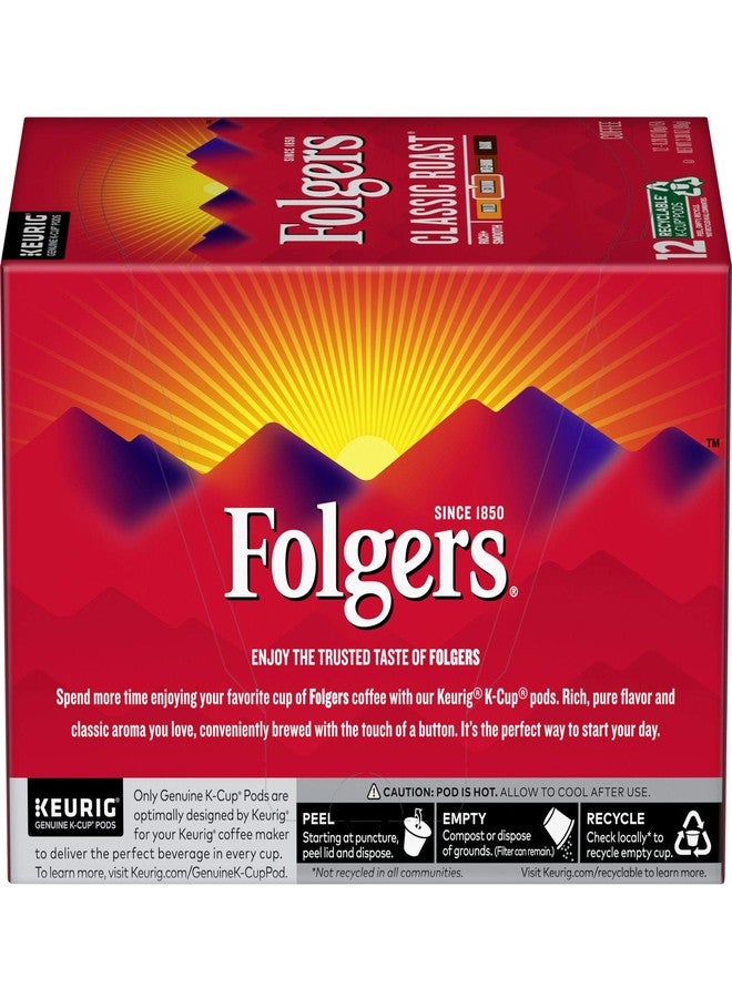Folgers Classic Roast Medium Roast Coffee, 12 Keurig K-Cup Pods - Image 4