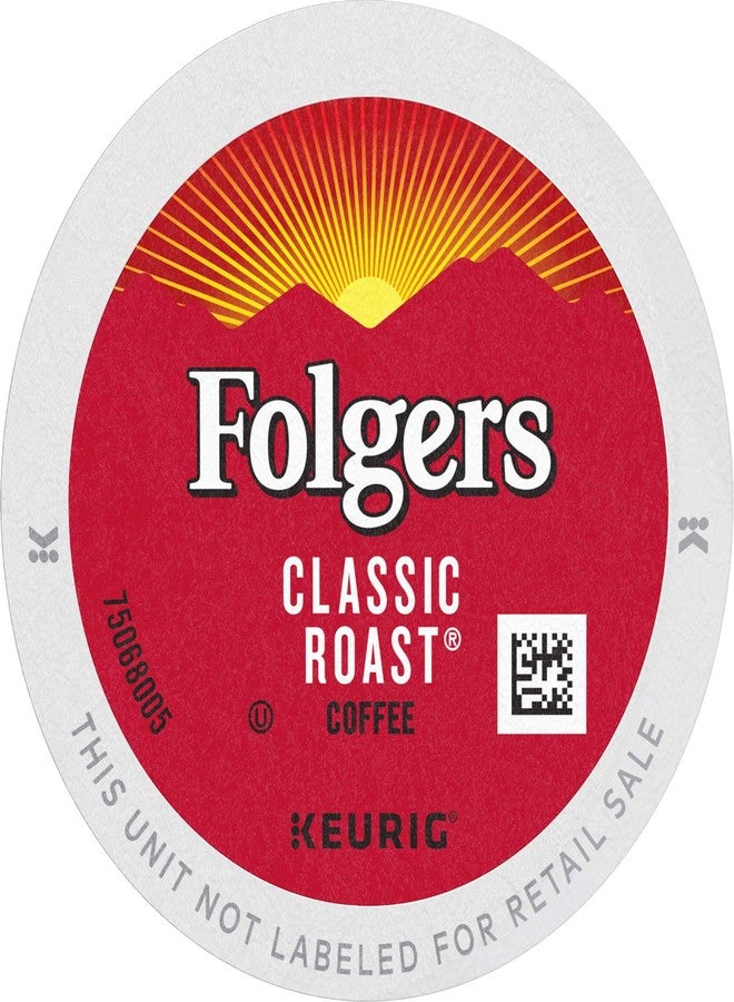 Folgers Classic Roast Medium Roast Coffee, 12 Keurig K-Cup Pods - Image 1