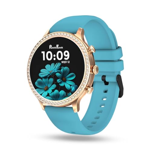 PunnkFunnk Genquira Smartwatch for Women with Bluetooth Calling, 1.69" HD AMOLED Display, Health & Fitness Tracker with SpO2, Heart Rate, 100+ Sports Modes, IP67 for Android & iPhone(SkyBlue) - Image 1