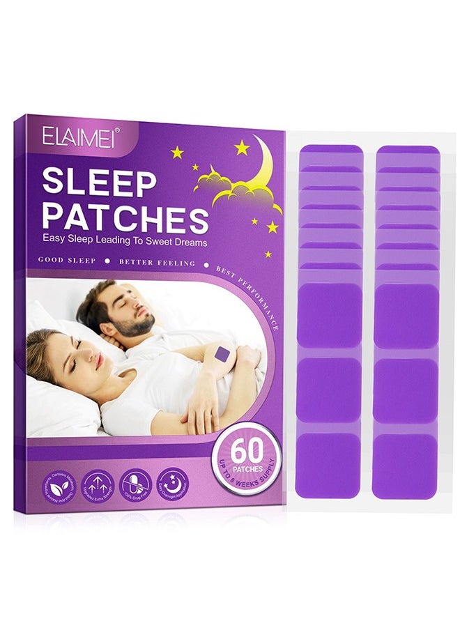 Elaimei 60 Pcs - Sleep Patches, Deep Sleep Patches For Adults, Natural Deep Sleep Patches With Quick Acting Ingredients, Sleep Patches For Women, Men And Seniors,Lavender Scent  - Image 1