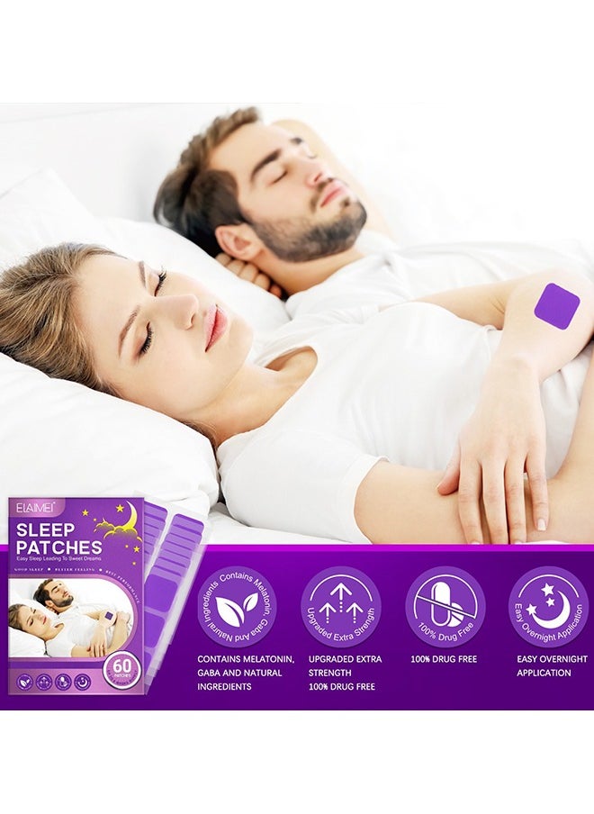 Elaimei 60 Pcs - Sleep Patches, Deep Sleep Patches For Adults, Natural Deep Sleep Patches With Quick Acting Ingredients, Sleep Patches For Women, Men And Seniors,Lavender Scent  - Image 4