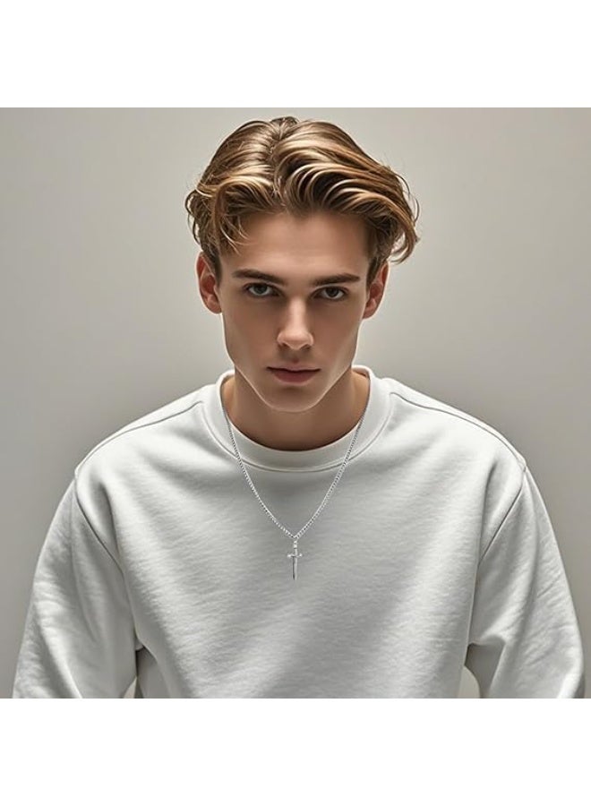 فيروز جوليري قلادة كابلز بتصميم قلب وسيف من الستانلس ستيل عالي الجودة تجمع بين رمزية الحب والقوة في قطعة أنيقة وفريدة، ، مثالية للأزواج والعشاق،من فيروز جوليري. - Image 5