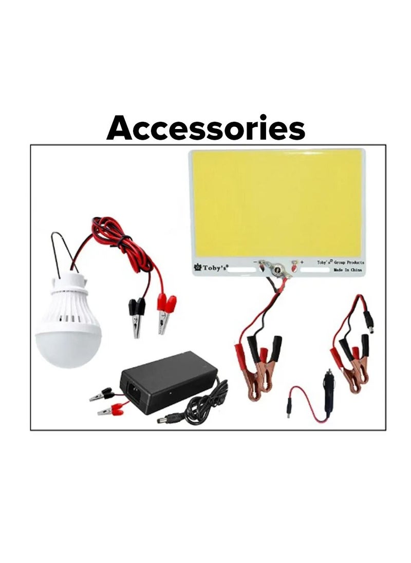 Toby's Toby's 40A Rechargeable Battery with Inverter 500Watts, 40A Battery for camping 40000mah Power Capacity  - Image 5