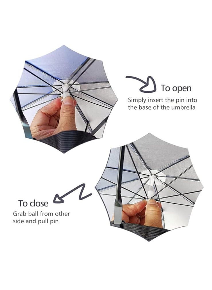 Foldable Head Umbrella Hat for Outdoor Activities And Sunlight UV Protection - Image 3