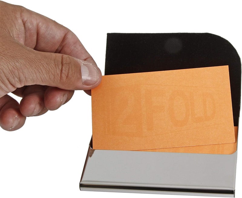 2Fold حافظة شيكات الأعمال 7 حلقات لحجم شيكات الأعمال 3-أعلى مع حافظة بطاقات الأعمال الإضافية - حافظة شيكات جلدية فاخرة 7 حلقات بسعة 600 شيك وتخزين - Image 4