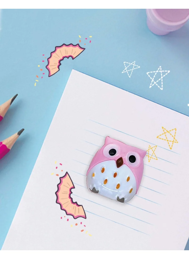 Kağıt Gemi Dükkan Pink Owl Pencil Sharpener