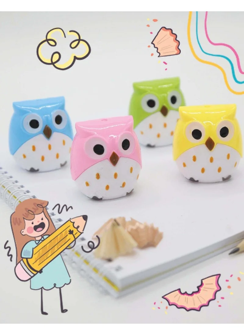 Kağıt Gemi Dükkan Pink Owl Pencil Sharpener