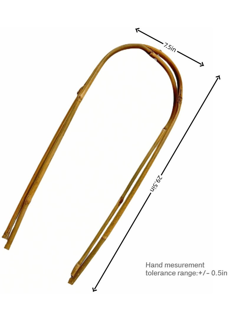 EcoBudding Bamboo Trellis Double U Hoops (29.5IN) Flower Climbing Frame With A Pair Of Garden Gloves And Some Binding Wire  - Image 2