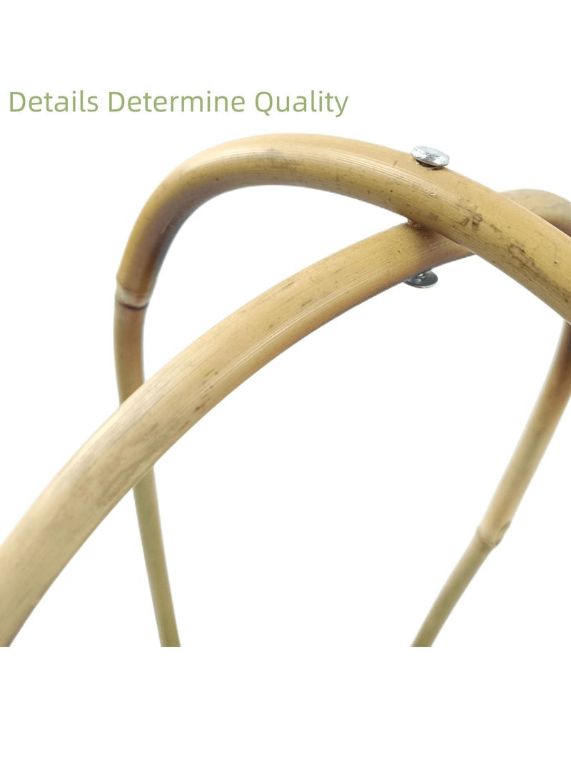 EcoBudding Bamboo Trellis Double U Hoops (29.5IN) Flower Climbing Frame With A Pair Of Garden Gloves And Some Binding Wire  - Image 3