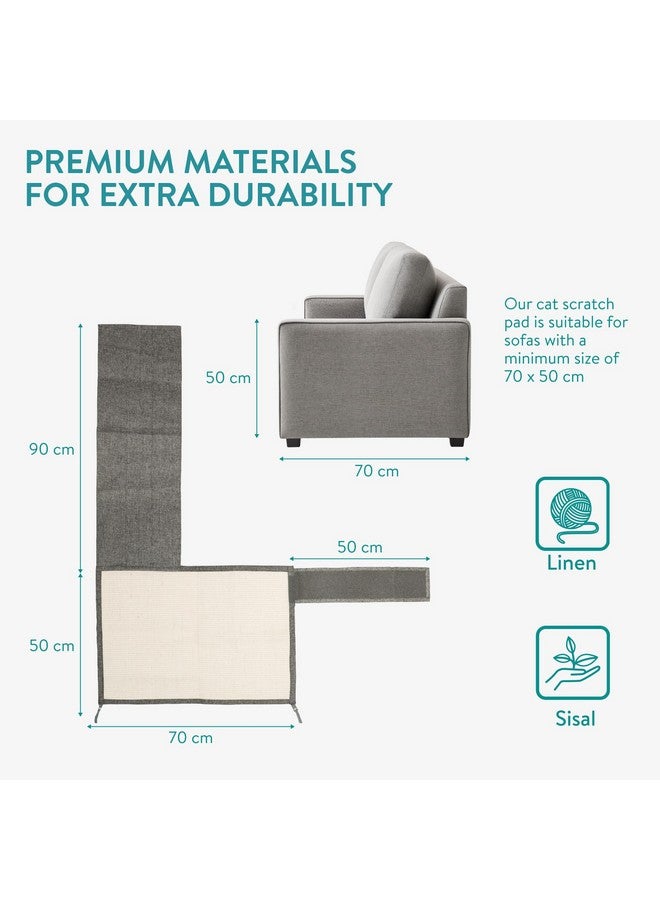 Navaris Cat Scratch Mat Sofa Protector - Natural Sisal Furniture Protector Scratching Pad For Cats - Scratch Carpet For Couch, Sofa, Chair - Image 5