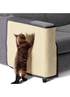 Navaris Cat Scratch Mat Sofa Protector - Natural Sisal Furniture Protector Scratching Pad For Cats - Scratch Carpet For Couch, Sofa, Chair  - Image 1