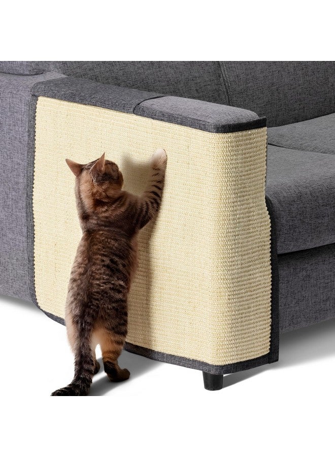 Navaris Cat Scratch Mat Sofa Protector - Natural Sisal Furniture Protector Scratching Pad For Cats - Scratch Carpet For Couch, Sofa, Chair - Image 1