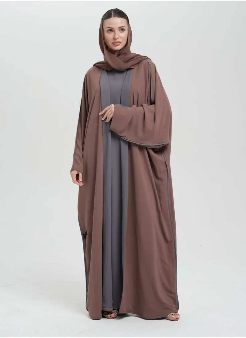 Meem by Mariyah Double color chiffon abaya