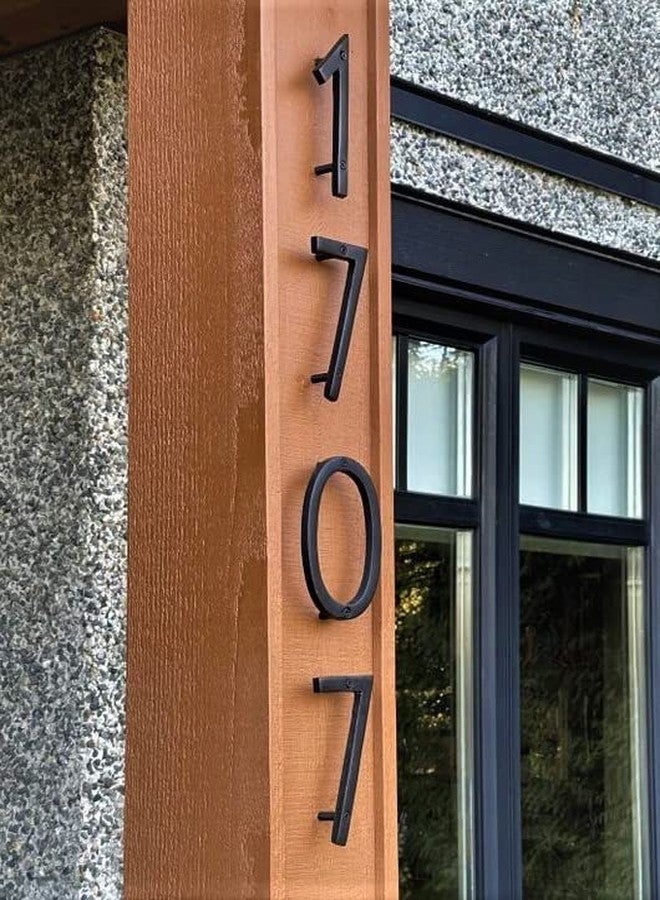 NACH Floating House Numbers, 6 inch Aluminum Black House Numbers for Outside - Number 9, Door Numbers with Mounting Hardware - Image 3