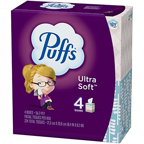 Puffs 2675854 Ultra Soft & Strong Standard Facial Tissues 2-Ply 56 Sheets/Box - Image 3