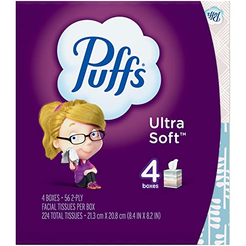 Puffs 2675854 Ultra Soft & Strong Standard Facial Tissues 2-Ply 56 Sheets/Box - Image 5