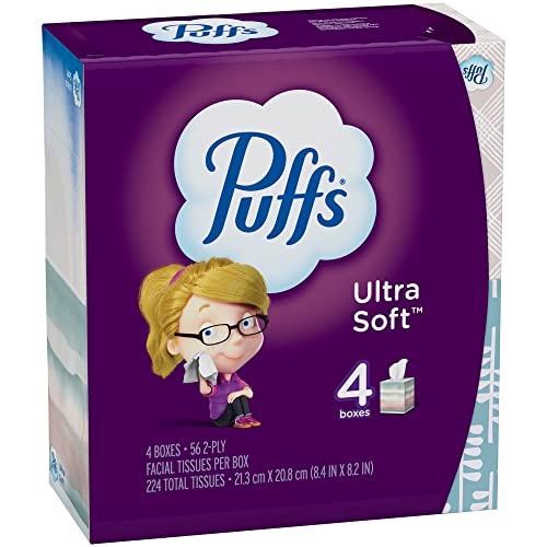 Puffs 2675854 Ultra Soft & Strong Standard Facial Tissues 2-Ply 56 Sheets/Box - Image 2
