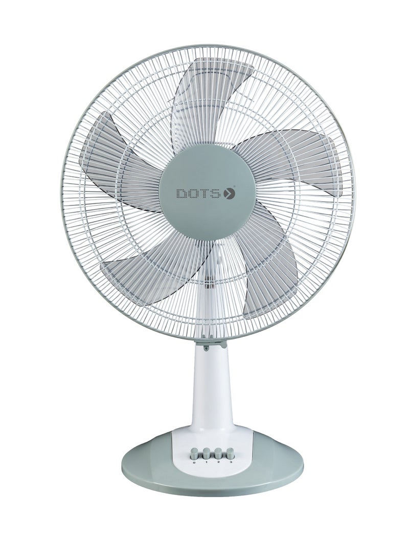 دوتس مروحة طاولة قوية بمحرك نحاسي كامل 70 واط، 5 شفرات، 3 إعدادات للسرعة - تصميم أنيق وهادئ - Image 1