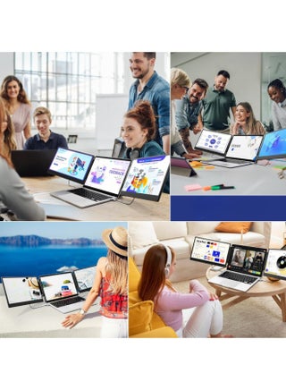 V2COM 14" Laptop Screen Extender, S3 FHD 1080P IPS Triple Portable Monitor Laptop, HDMI/USB-A/Type-C Plug and Play - view 3