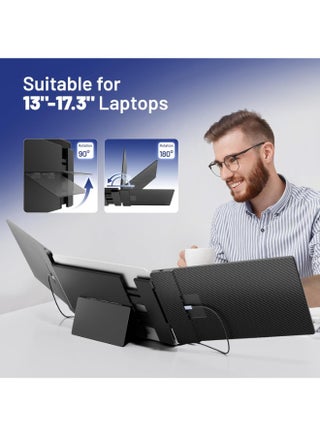 V2COM 14" Laptop Screen Extender, S3 FHD 1080P IPS Triple Portable Monitor Laptop, HDMI/USB-A/Type-C Plug and Play - view 5