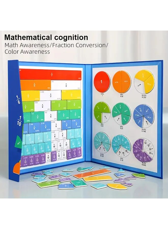 Magnetic Score Book Fraction Game Educational Toy Number Denominator Puzzles Math Skills - Image 4