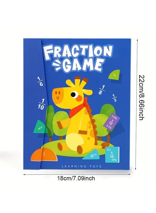 Magnetic Score Book Fraction Game Educational Toy Number Denominator Puzzles Math Skills - Image 3