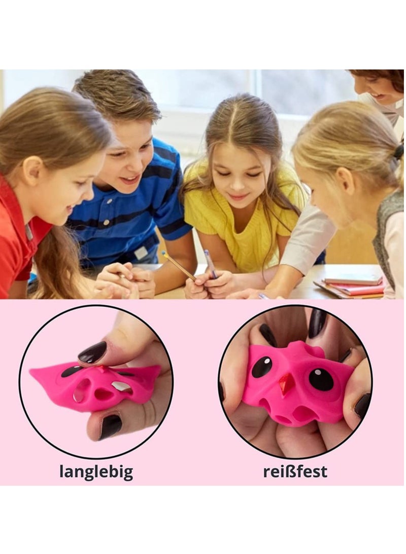KASTWAVE Pencil Grips, Owl Pencil Grips, 6 Pcs Writing Aid for Children, Pencil Grips for Children Handwriting Correction, Pen Grips with Ergonomic Design for Kids Finger for Kids, Adults, Preschoolers - Image 3