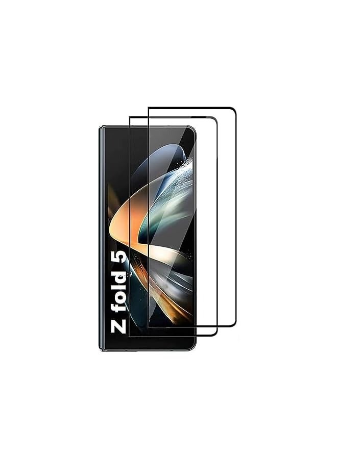 PROMASS [2-Pack] Screen Protector for Galaxy Z Fold 5 Front Tempered Glass Full Coverage Screen Guard 9H Hardness Anti Fingerprint Scratch Resistance for Galaxy Z Fold 5 - Image 1