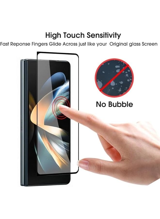 PROMASS [2-Pack] Screen Protector for Galaxy Z Fold 5 Front Tempered Glass Full Coverage Screen Guard 9H Hardness Anti Fingerprint Scratch Resistance for Galaxy Z Fold 5 - Image 2