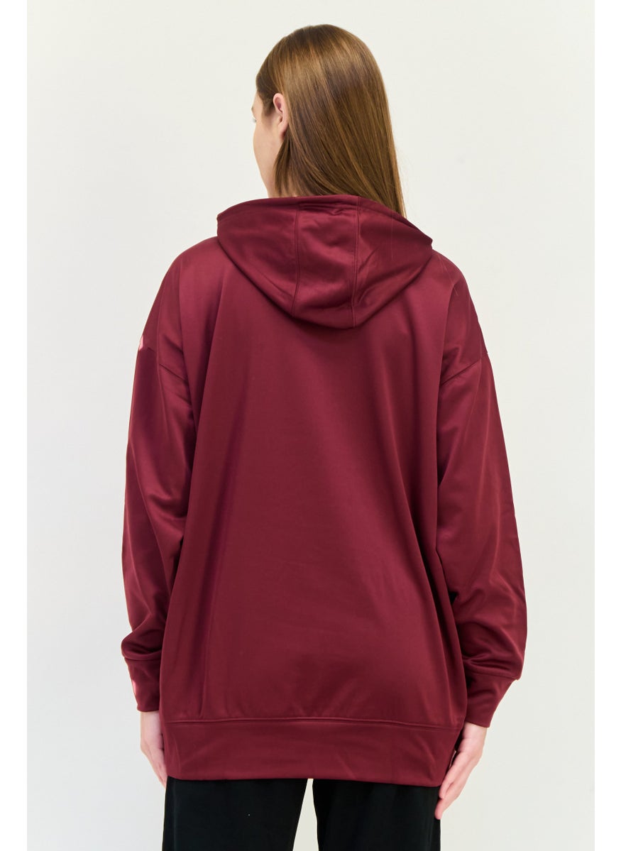 Adidas Women Sportswear Fit Long Sleeve Training Sweatshirt, Maroom  - Image 3