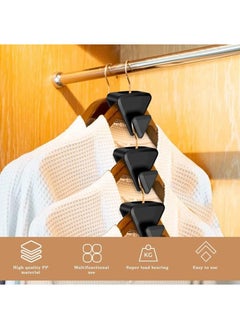 Arabest Space Saving Hanger Hooks Ultra- Premium Hanger Hooks Triple Closet Space 18 Value Pack, Cascade Hangers to Create Up to 3X More Closet Space, Easy to Use Slip-Over Design,Black  - Image 2