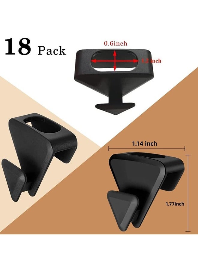 Arabest - Space Saving Hanger Hooks Ultra- Premium Hanger Hooks Triple Closet Space 18 Value Pack, Cascade Hangers to Create Up to 3X More Closet Space, Easy to Use Slip-Over Design,Black - Image 1