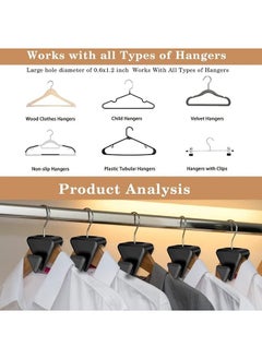 Arabest Space Saving Hanger Hooks Ultra- Premium Hanger Hooks Triple Closet Space 18 Value Pack, Cascade Hangers to Create Up to 3X More Closet Space, Easy to Use Slip-Over Design,Black  - Image 5