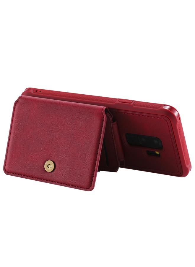 S-TOP Case For Galaxy S9 Plus Zipper Shockproof Protective Case with Card Slots & Bracket & Photo Holder & Wallet Function - Image 4