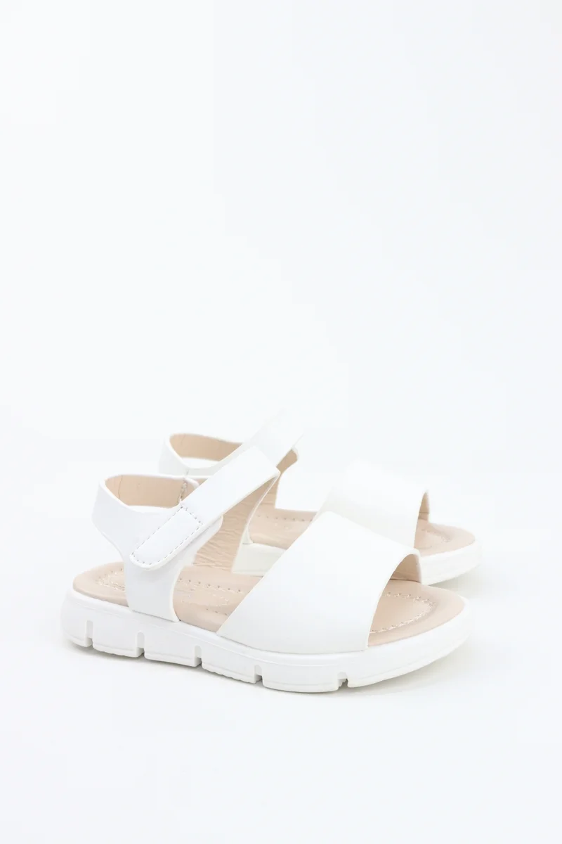 Viny VINY Girls Casual Sandals – Lightweight Open-Toe Comfort Sandals for Girls, Adjustable Strap Summer Footwear, Everyday Casual Sandals for Kids (Black, Pink, White, Beige)