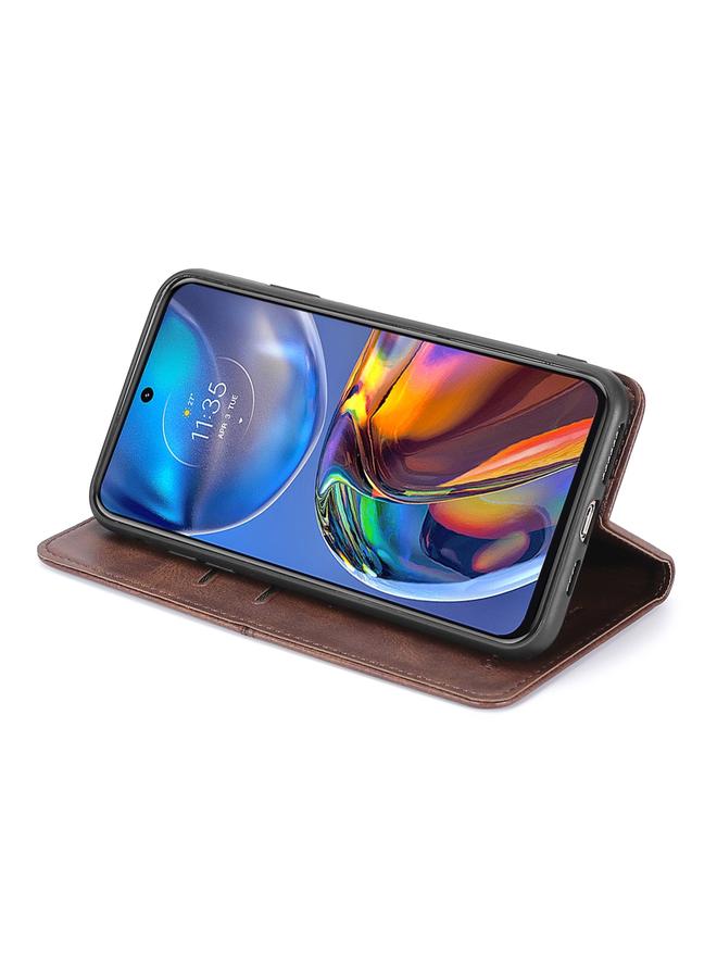 اس-توب جراب لهاتف OPPO Realme GT2 Pro جراب هاتف جلدي مغناطيسي أفقي قابل للطي من نسيج البقر - Image 3