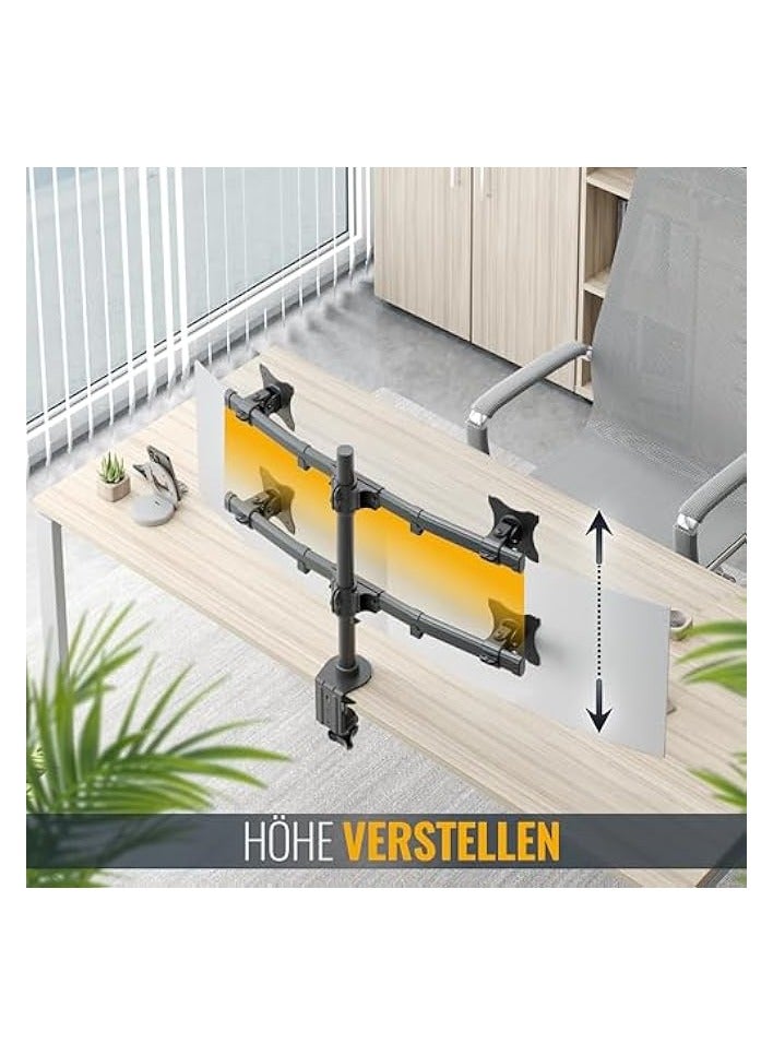 erorex Monitor Mount 2 Monitors Monitor Arm Monitor Mount Table TS7811 Arms for Computer Monitors VESA Desk Mount for 13-27 Inch Screen Mount Screen Arm Holder Monitor Holder - Image 4